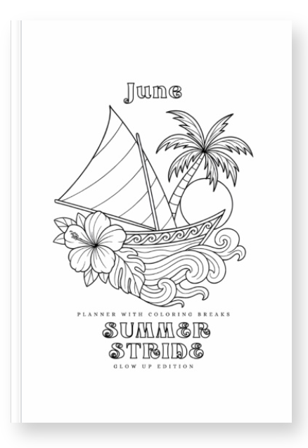 June Planner - Summer Stride - Storybook Journeys - Paperback