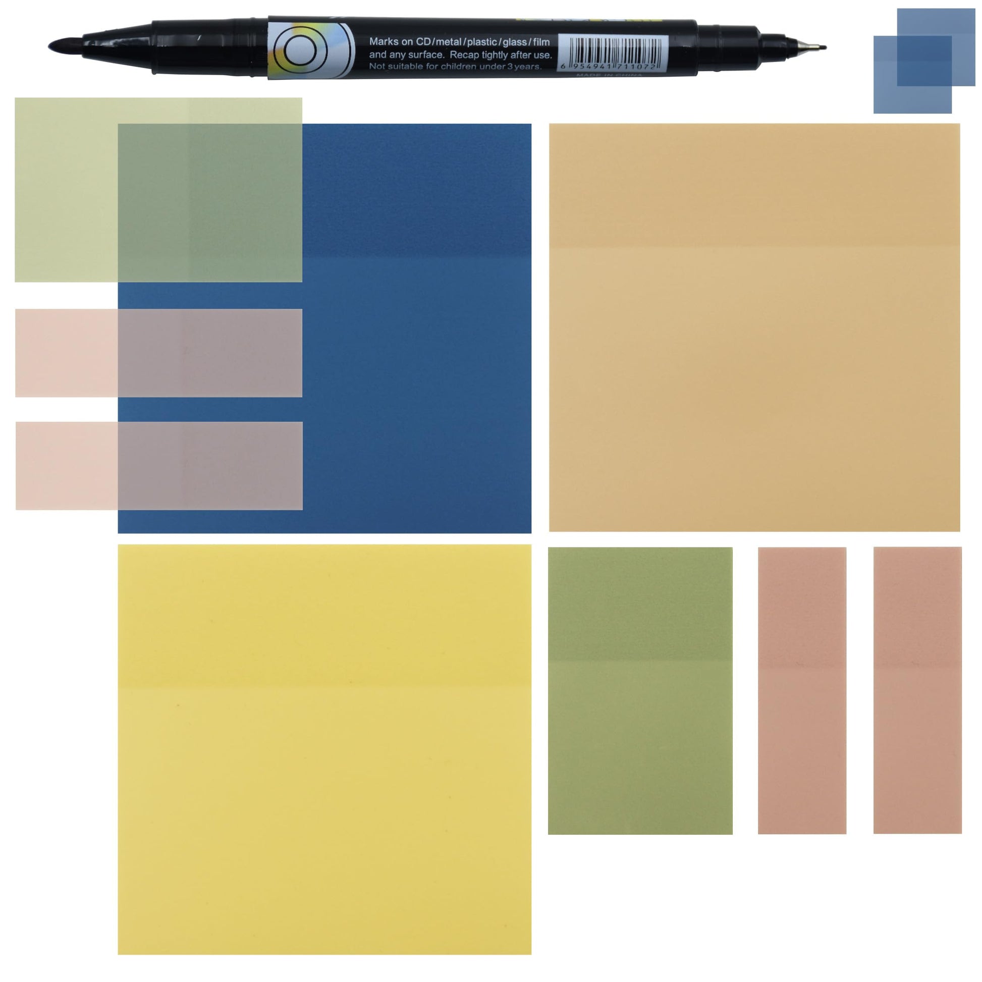 1600pcs Translucent Sticky Note Tabs, Morandi Page Markers for Annotating Books,Repositionable Book Flags Tabs Strip with Binders, Clear Sticky Notes,Page Tabs,Index Tabs