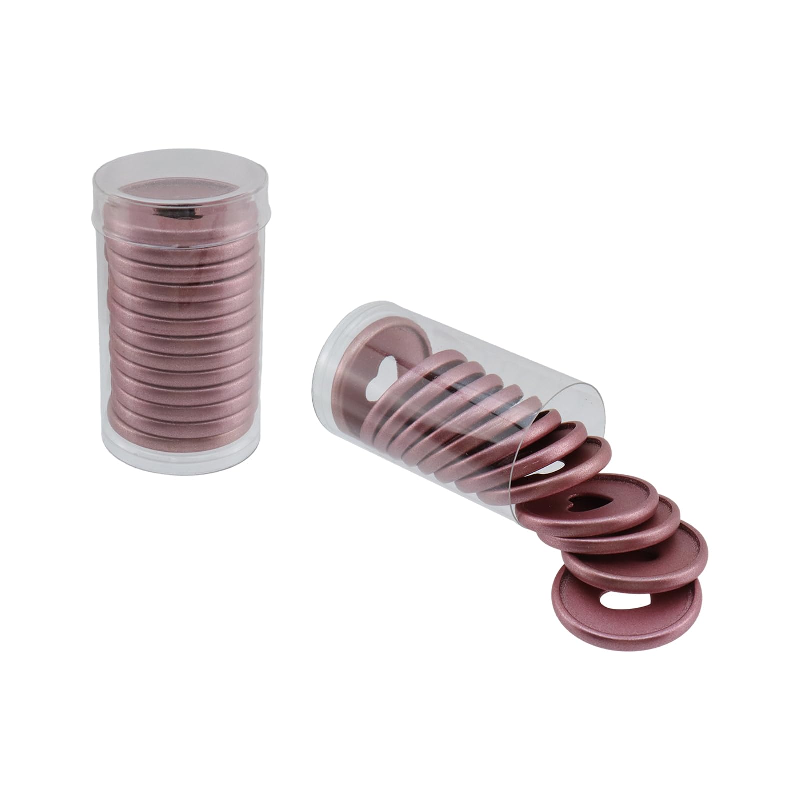 26PCS 1.38" Planner Discs Sanded Notebook Refill with Heart-Shaped Ring Binder Discbound Notebook Accessories, Rose Gold