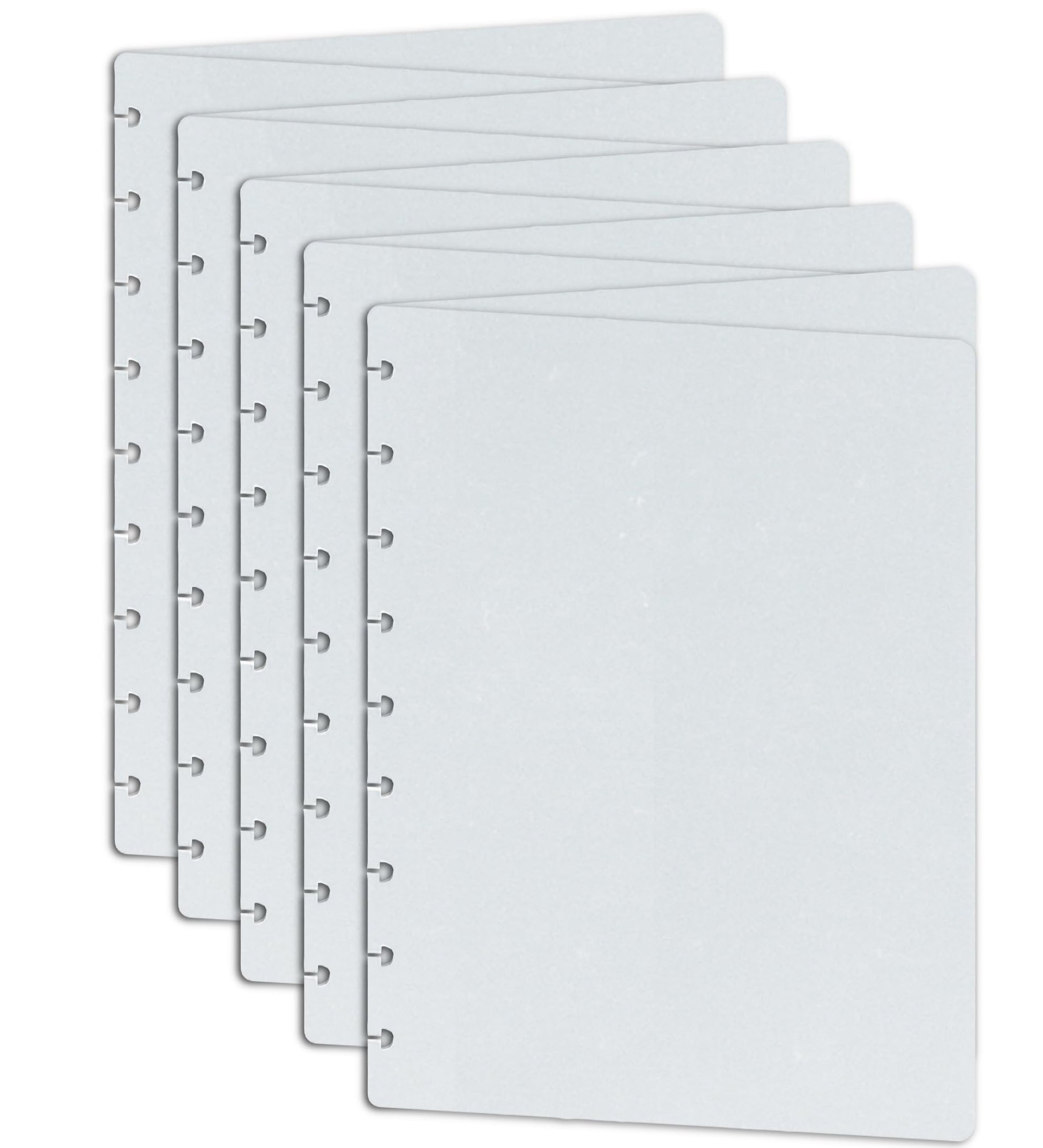 Classic Size Black Discbound Notebook Poly Covers, Compatible with Circa Midway & Classic Happy Planner (Set of 5)