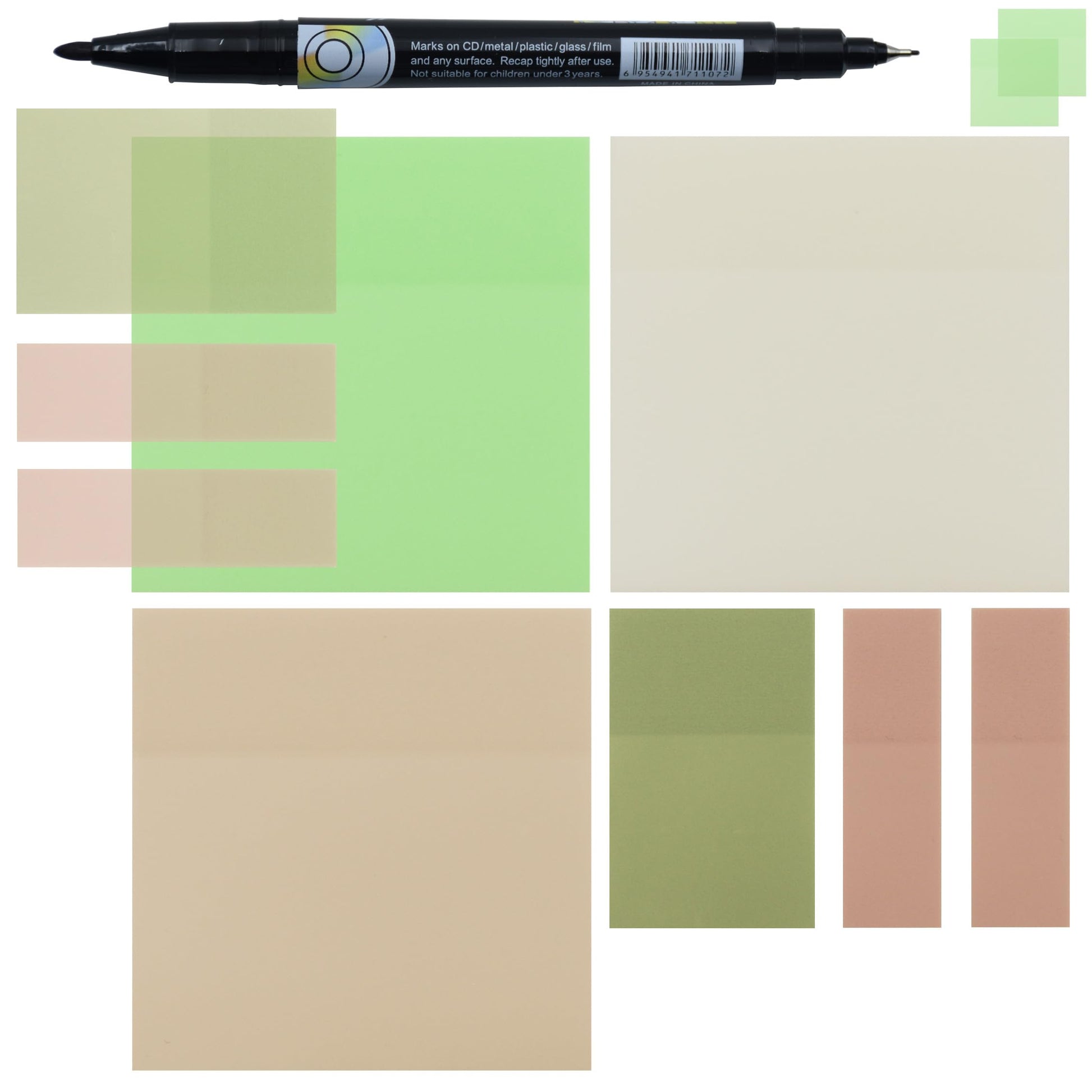 1600pcs Translucent Sticky Note Tabs, Morandi Page Markers for Annotating Books,Repositionable Book Flags Tabs Strip with Binders, Clear Sticky Notes,Page Tabs,Index Tabs