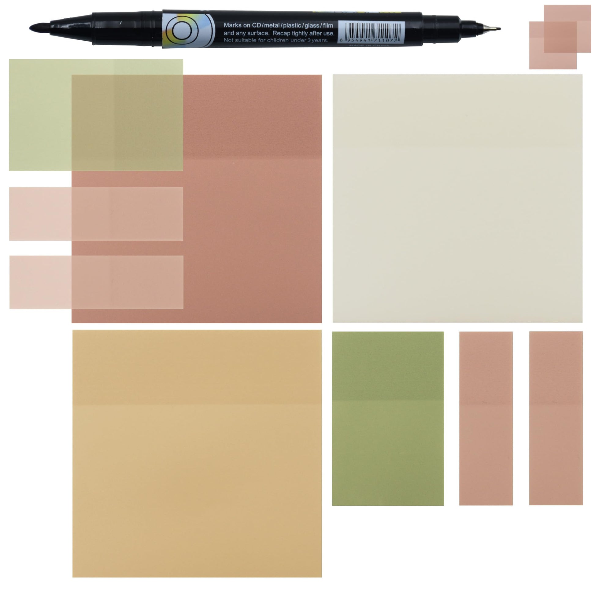 1600pcs Translucent Sticky Note Tabs, Morandi Page Markers for Annotating Books,Repositionable Book Flags Tabs Strip with Binders, Clear Sticky Notes,Page Tabs,Index Tabs