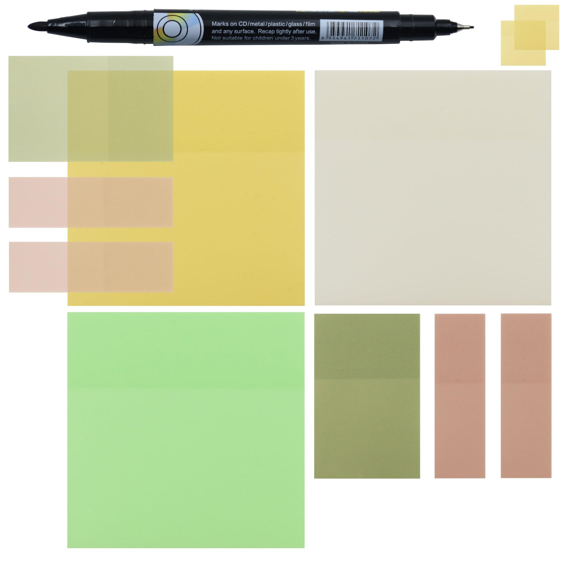 1600pcs Translucent Sticky Note Tabs, Morandi Page Markers for Annotating Books,Repositionable Book Flags Tabs Strip with Binders, Clear Sticky Notes,Page Tabs,Index Tabs