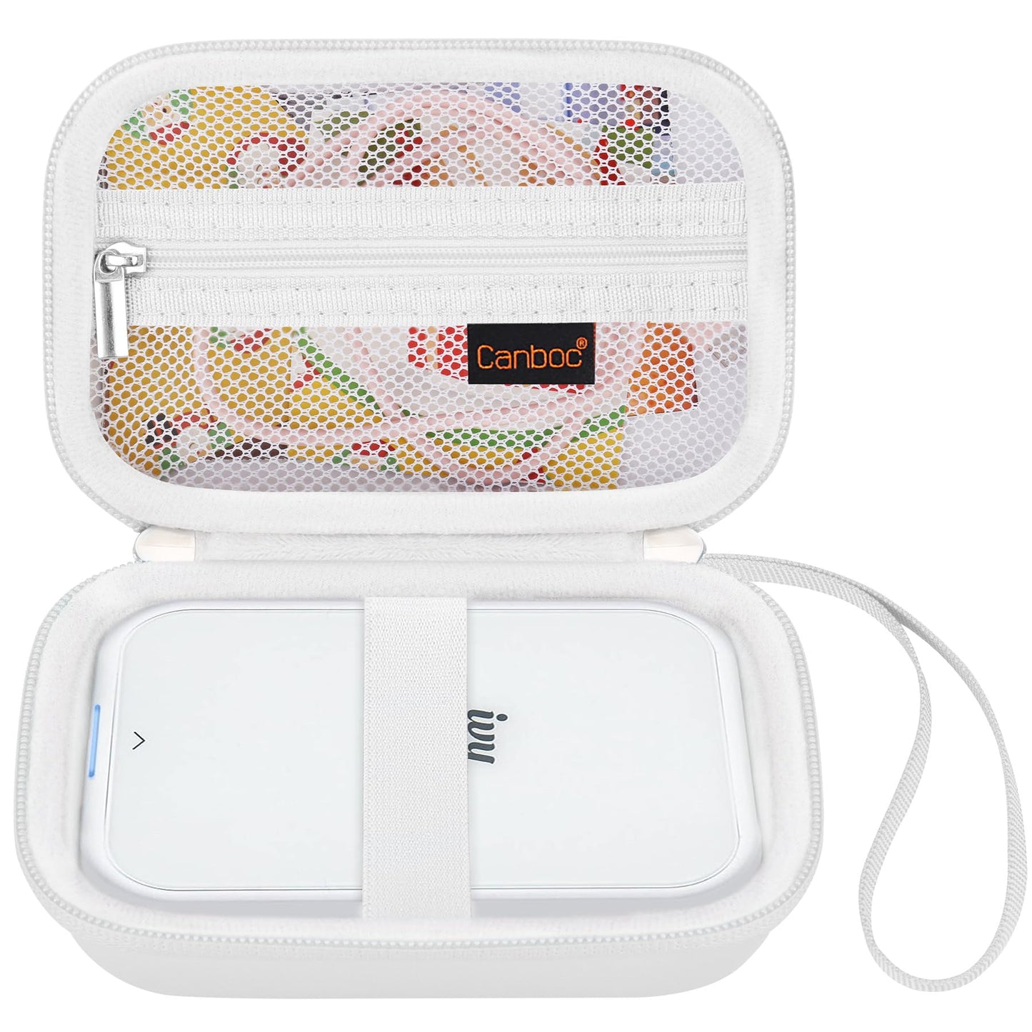 Canboc Hard Case for Canon Ivy 2/Canon Ivy/Canon Ivy CLIQ+2 CLIQ 2 CLIQ+ Mini Photo Printer Mobile Wireless Bluetooth Instant Camera Printer, Mesh Bag fit Photo Paper and Cable, Rose Gold