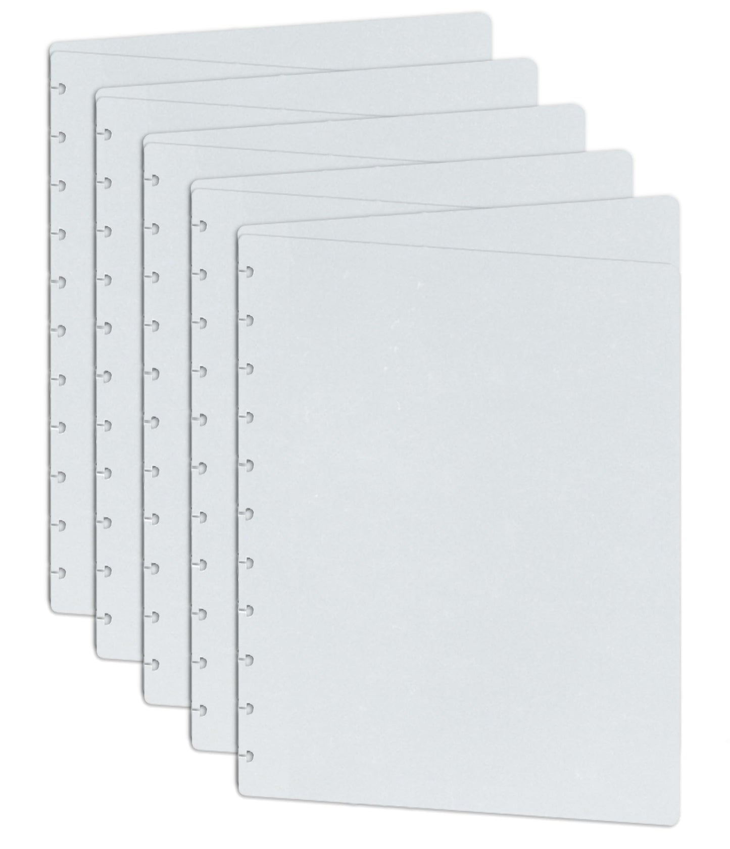 Classic Size Black Discbound Notebook Poly Covers, Compatible with Circa Midway & Classic Happy Planner (Set of 5)