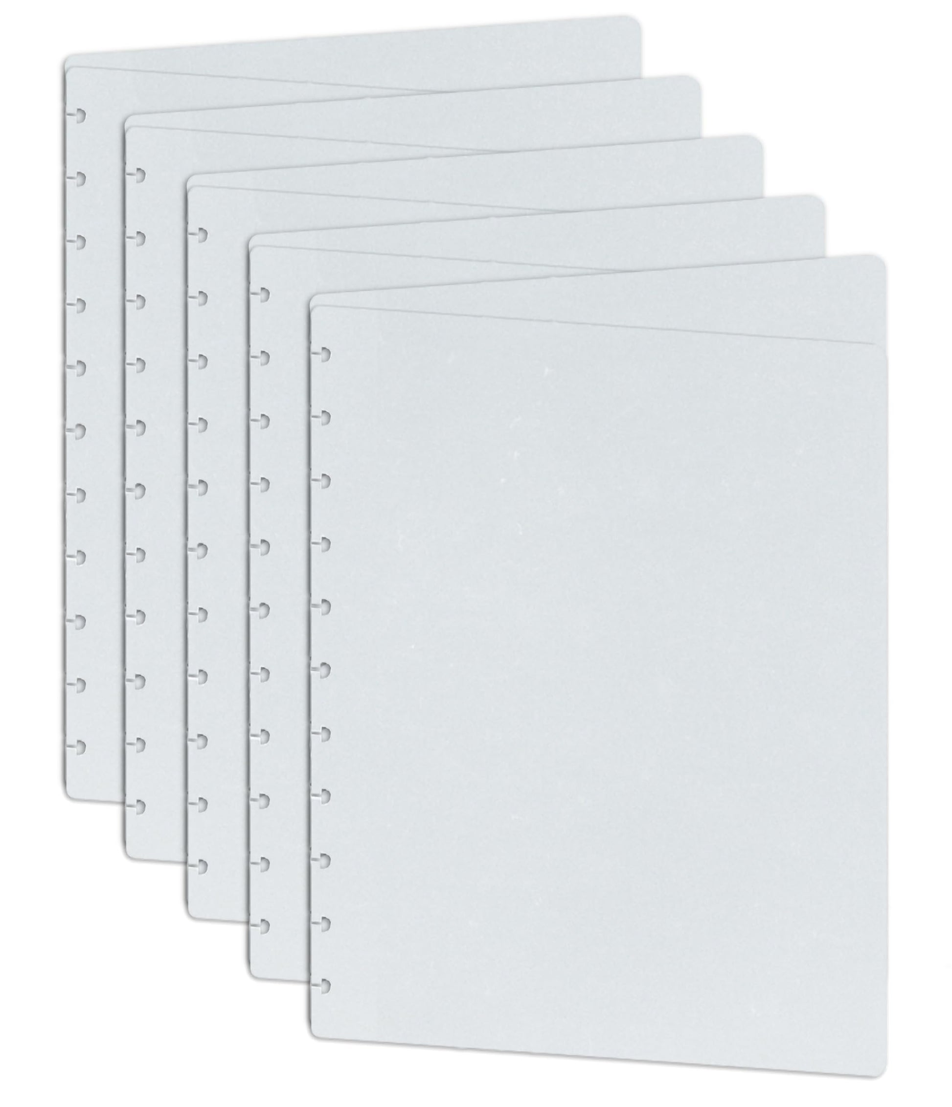Classic Size Black Discbound Notebook Poly Covers, Compatible with Circa Midway & Classic Happy Planner (Set of 5)