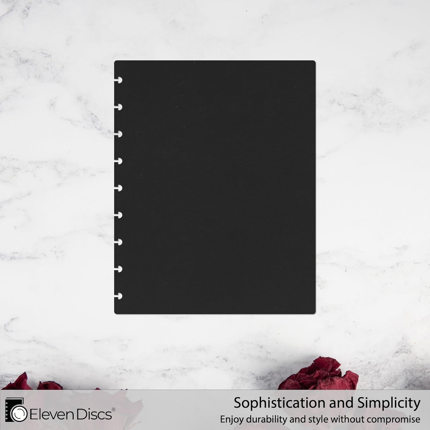 Classic Size Black Discbound Notebook Poly Covers, Compatible with Circa Midway & Classic Happy Planner (Set of 5)