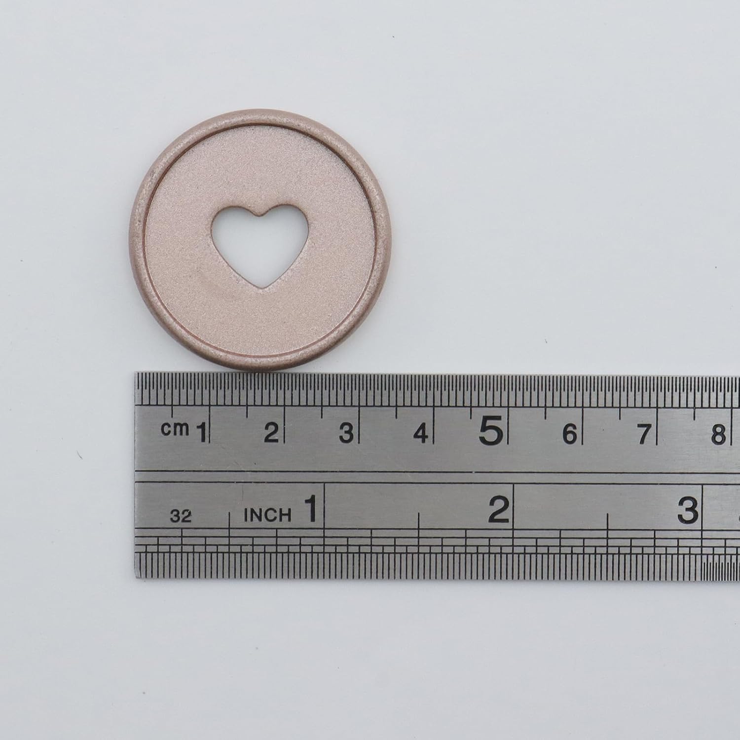 26PCS 1.38" Planner Discs Sanded Notebook Refill with Heart-Shaped Ring Binder Discbound Notebook Accessories, Rose Gold
