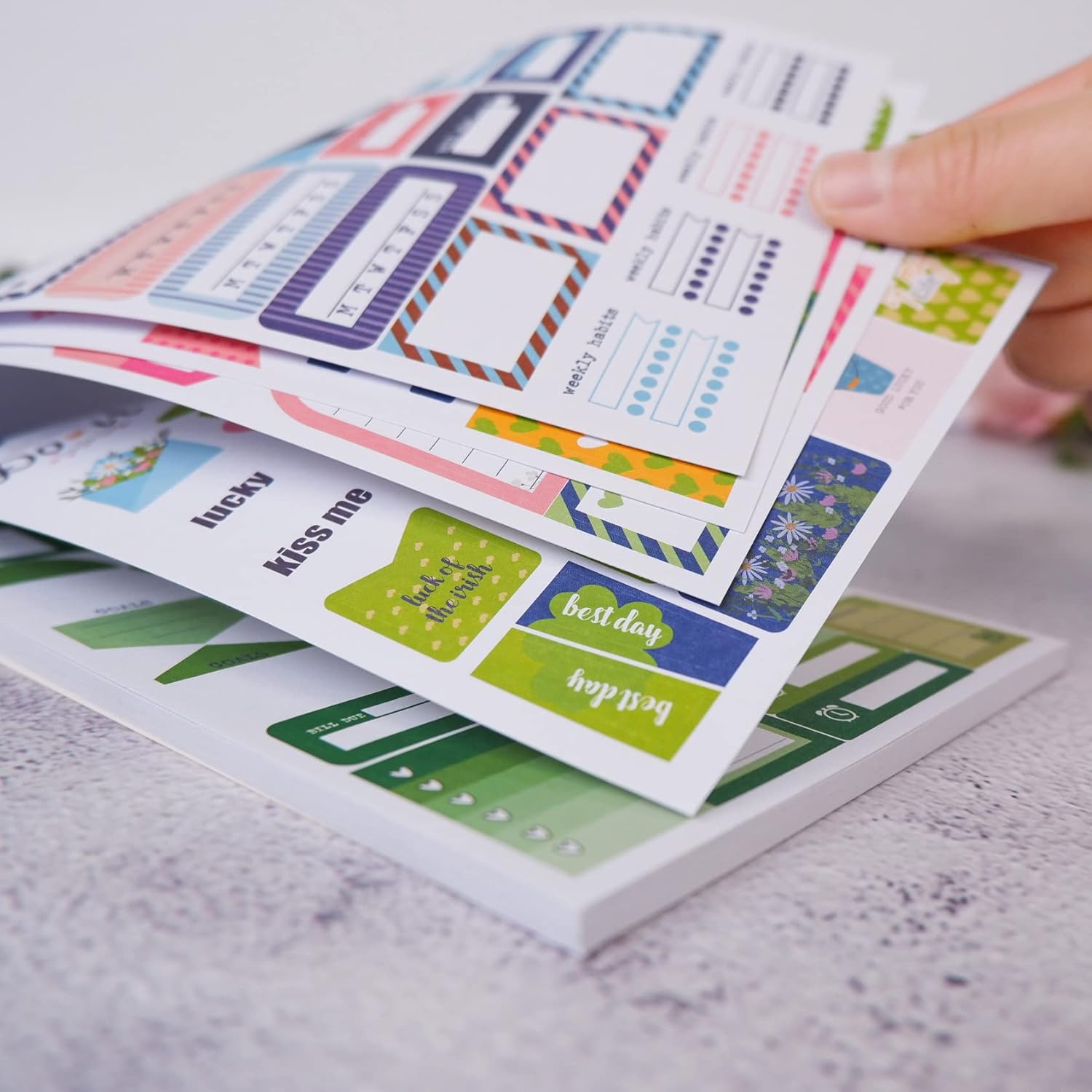 ARRLSDB Aesthetic Monthly Planner Stickers - 28 Sheets/1345 pcs - Daily Planner Accessories, Decorating Your Journals and Calendar