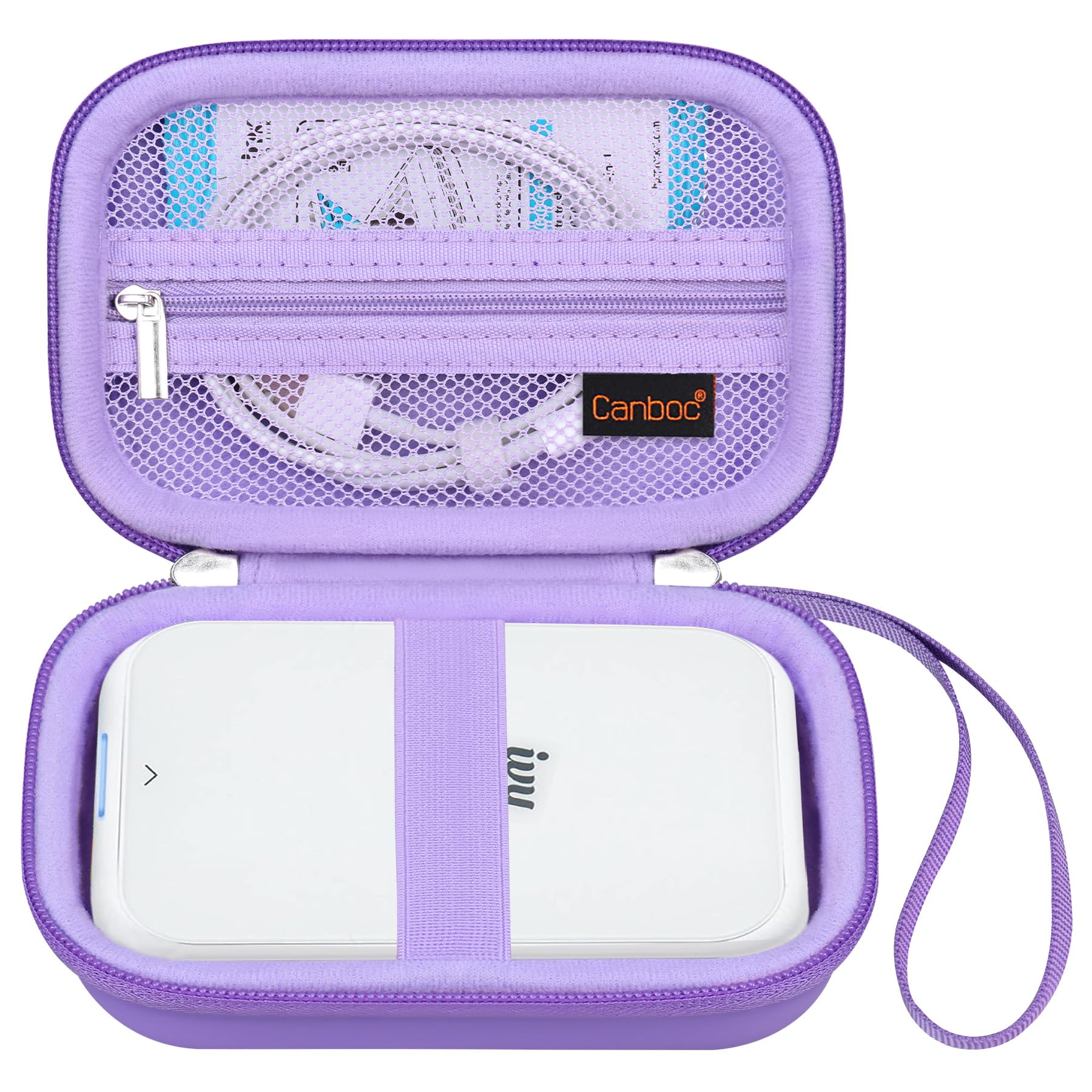 Canboc Hard Case for Canon Ivy 2/Canon Ivy/Canon Ivy CLIQ+2 CLIQ 2 CLIQ+ Mini Photo Printer Mobile Wireless Bluetooth Instant Camera Printer, Mesh Bag fit Photo Paper and Cable, Rose Gold