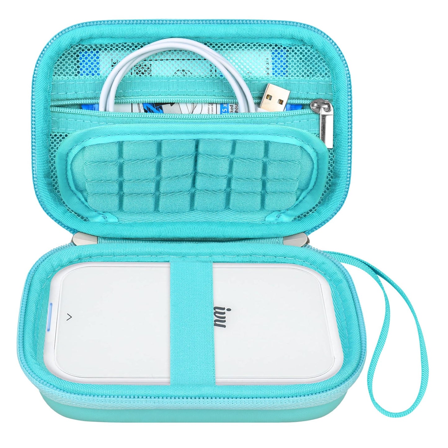 Canboc Hard Case for Canon Ivy 2/Canon Ivy/Canon Ivy CLIQ+2 CLIQ 2 CLIQ+ Mini Photo Printer Mobile Wireless Bluetooth Instant Camera Printer, Mesh Bag fit Photo Paper and Cable, Rose Gold