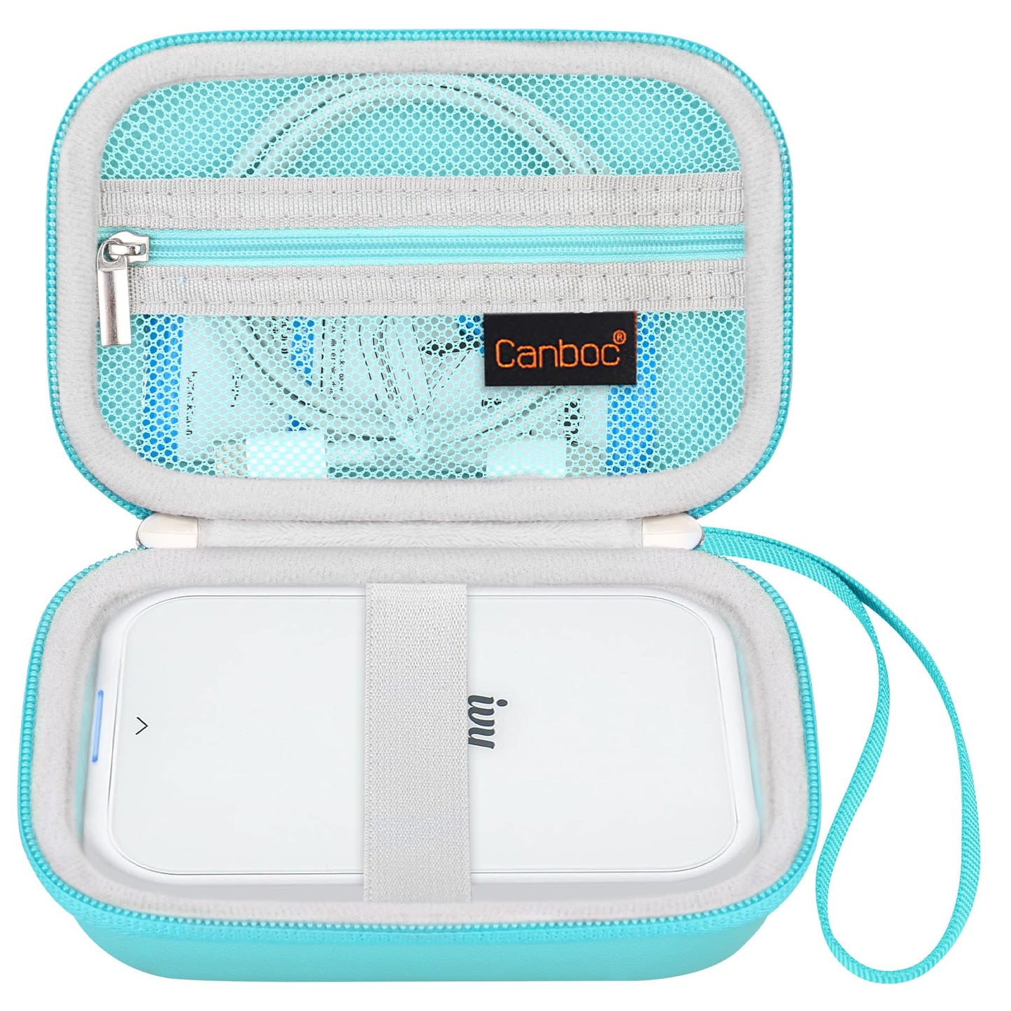 Canboc Hard Case for Canon Ivy 2/Canon Ivy/Canon Ivy CLIQ+2 CLIQ 2 CLIQ+ Mini Photo Printer Mobile Wireless Bluetooth Instant Camera Printer, Mesh Bag fit Photo Paper and Cable, Rose Gold