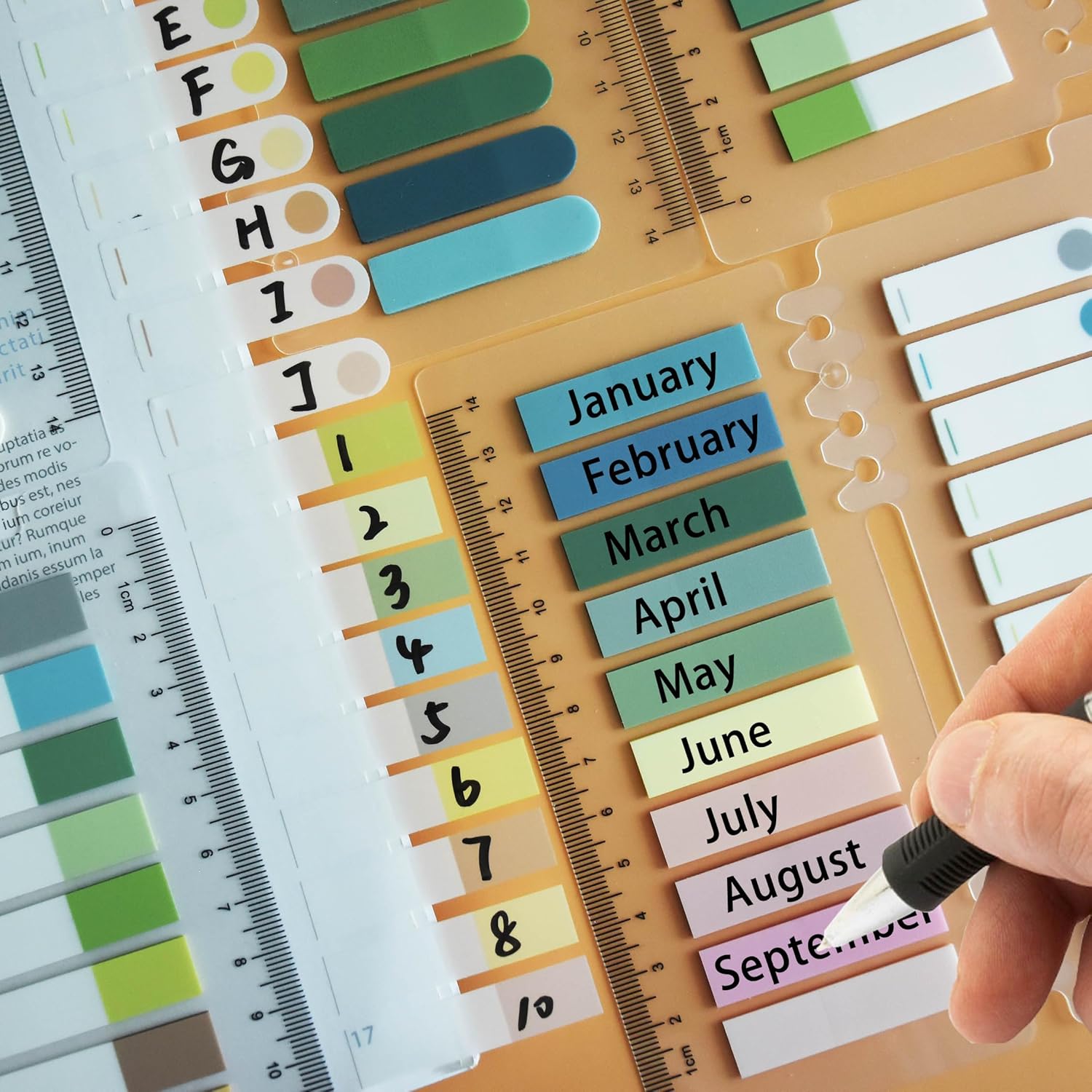 1600pcs Translucent Sticky Note Tabs, Morandi Page Markers for Annotating Books,Repositionable Book Flags Tabs Strip with Binders, Clear Sticky Notes,Page Tabs,Index Tabs