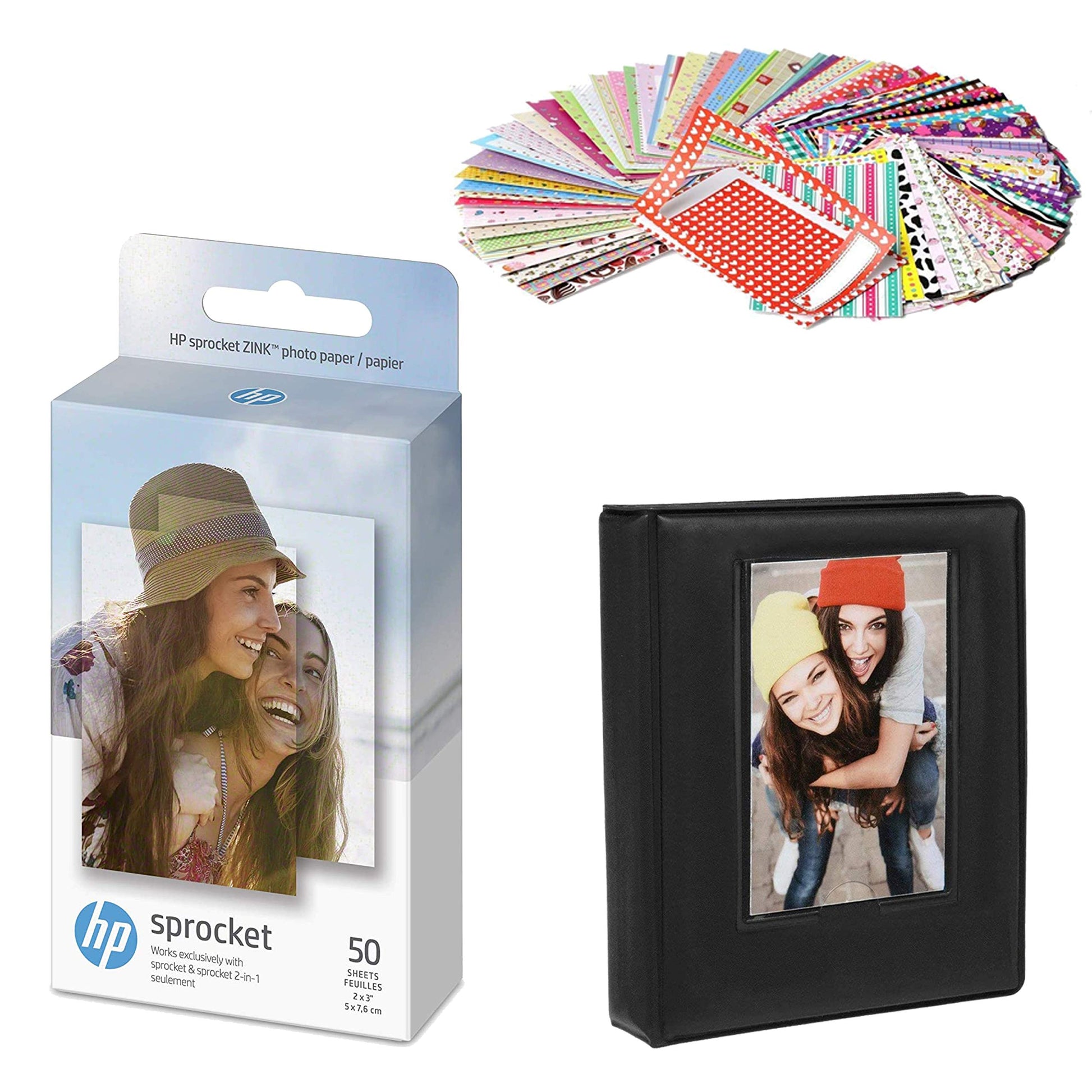 HP Sprocket 2x3" Premium Zink Sticky Back Photo Paper (100 Sheets) Compatible with HP Sprocket Photo Printers, Original Version.