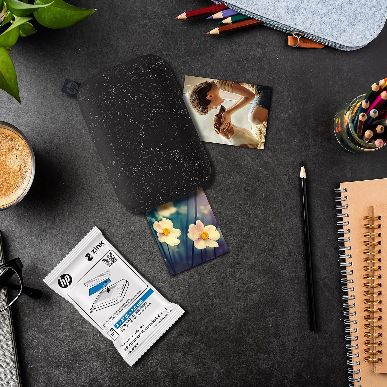 HP Sprocket 2x3" Premium Zink Sticky Back Photo Paper (100 Sheets) Compatible with HP Sprocket Photo Printers, Original Version.