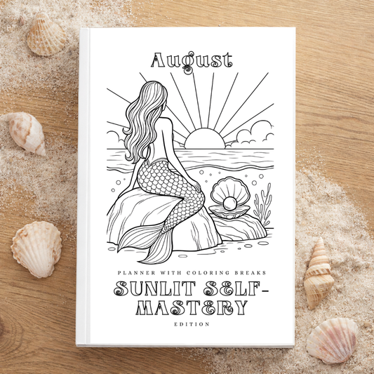 August Planner - Sunlit Self-Mastery - Storybook Journeys - Paperback