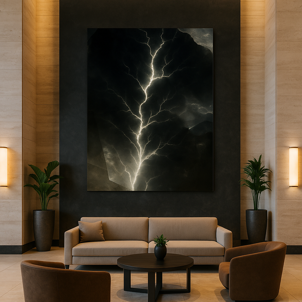 “Strike of Insight” – Black Fulgurite-Inspired Art